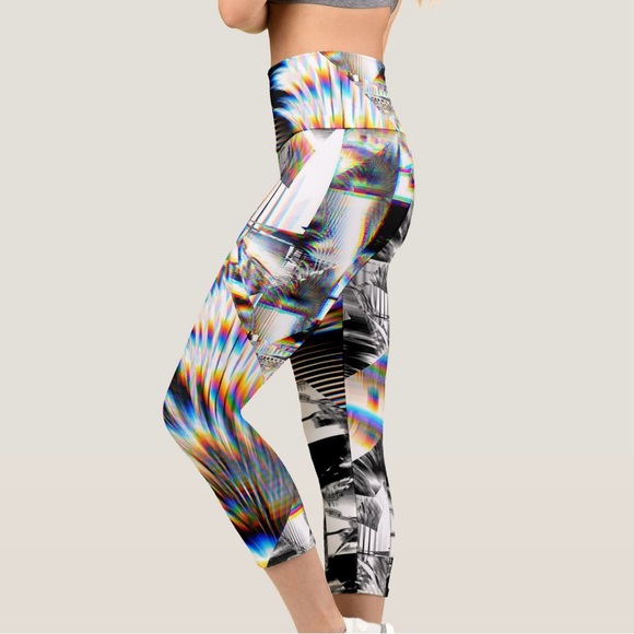 ZELLA Abstract Printed  Leggings NWOT - Picture 4 of 9